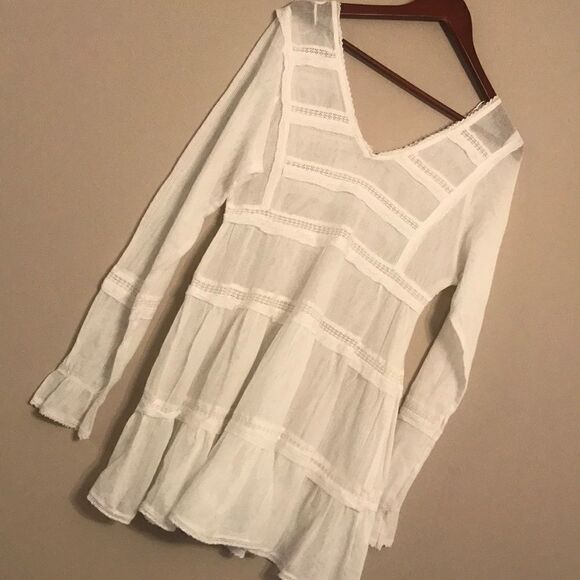 NWT Free People Lace Trimmed Sheer Tunic - Size XS - Picture 4 of 14